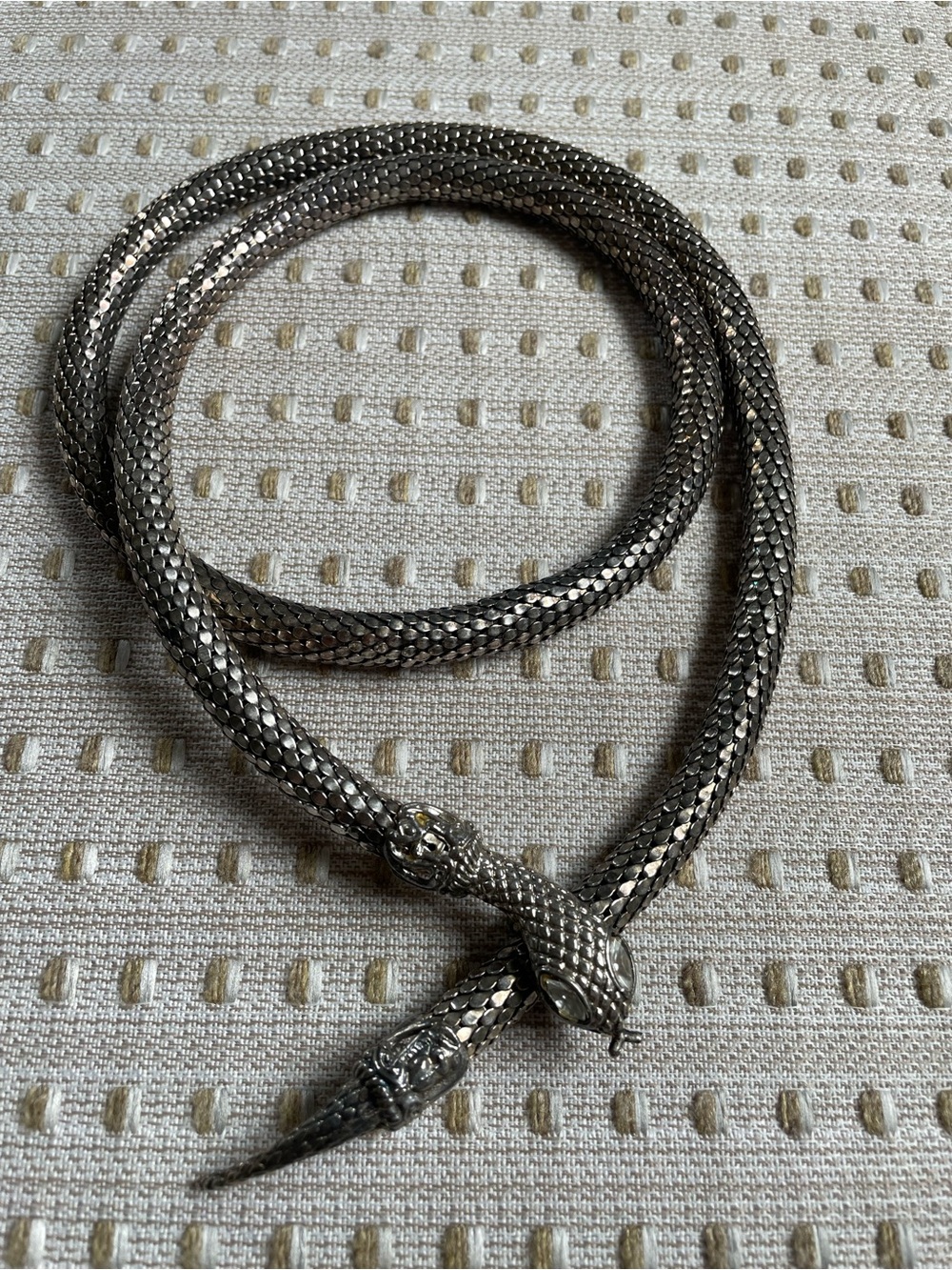 Whiting and Davis style mesh snake belt or necklace - Layered Women’s Jewelry